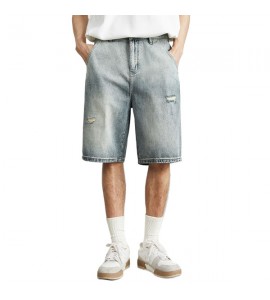 2024 Denim Short Sciolto Dritto Sottile e Leggero Tempo Libero Uomini - LD221