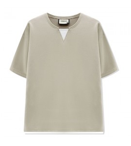 2024 Senso Progettuale T-Shirt Girocollo Sciolto Tempo Libero Uomini - ZW0678