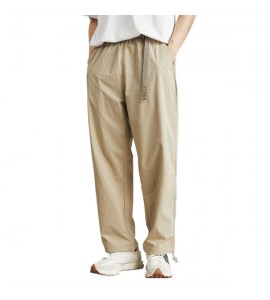 2024 Seta di Ghiaccio Sciolto Pantaloni Casual Sottile e Leggero Dritto Uomini - AG8862