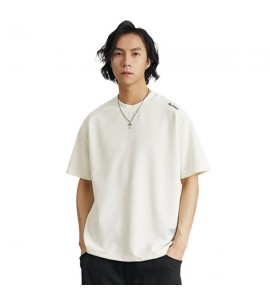 2024 Seta di Ghiaccio T-Shirt Girocollo Ricamo Sciolto Uomini - SD6363