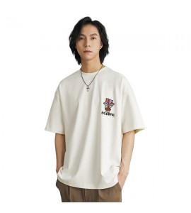 2024 Retro Sciolto T-Shirt Stampate Ricamo Girocollo - XB7105