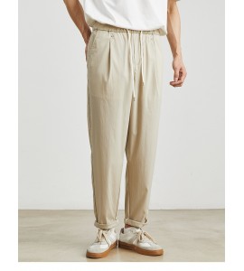 2024 Sottile e Leggero Pantaloni Casual Sciolto Dritto Seta di Ghiaccio Uomini - JJ5992