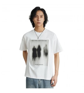 2024 Sciolto T-Shirt Stampate Retro Girocollo Di Coppia - TPH86006