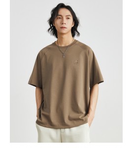 2024 T-Shirt Sciolto Ricamo Girocollo Tempo Libero Uomini - ZW0557