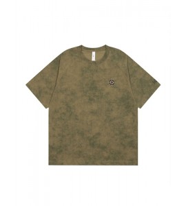 2024 Ricamo T-Shirt Retro Girocollo Sciolto Tempo Libero Uomini - P2M7176