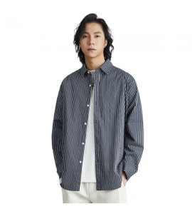 2024 Camicie Maniche Lunghe A Righe Con Colletto Risvoltato Uomini - ZW0206