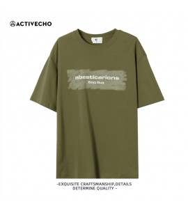 2024 Retro Stampate T-Shirt Sciolto Girocollo Tempo Libero Uomini - KPS5228