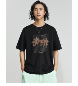 2024 Stampate T-Shirt Sciolto Girocollo Tempo Libero Uomini - KPS5223