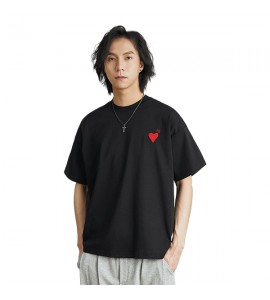 2024 Tempo Libero Sciolto Ricamate T-Shirt Maniche Di Coppia - MS6004