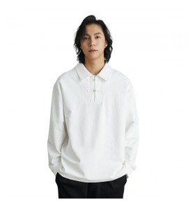 2024 Tempo Libero Polo Con Colletto Risvoltato Maniche Lunghe Uomini - ZW0120