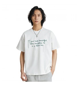 2024 Sciolto Cotone T-Shirt Ricamate Girocollo Uomini - TPH86031